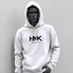 White Stylish Hoodie HMK PREMIUM